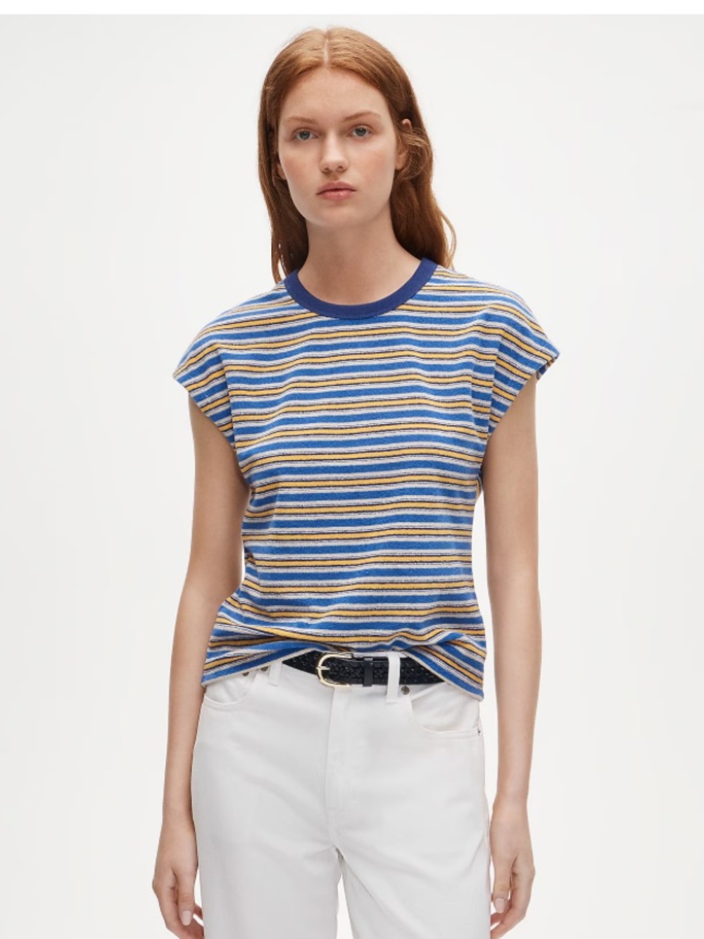 J. Crew Towel terry dolman tee in stripe